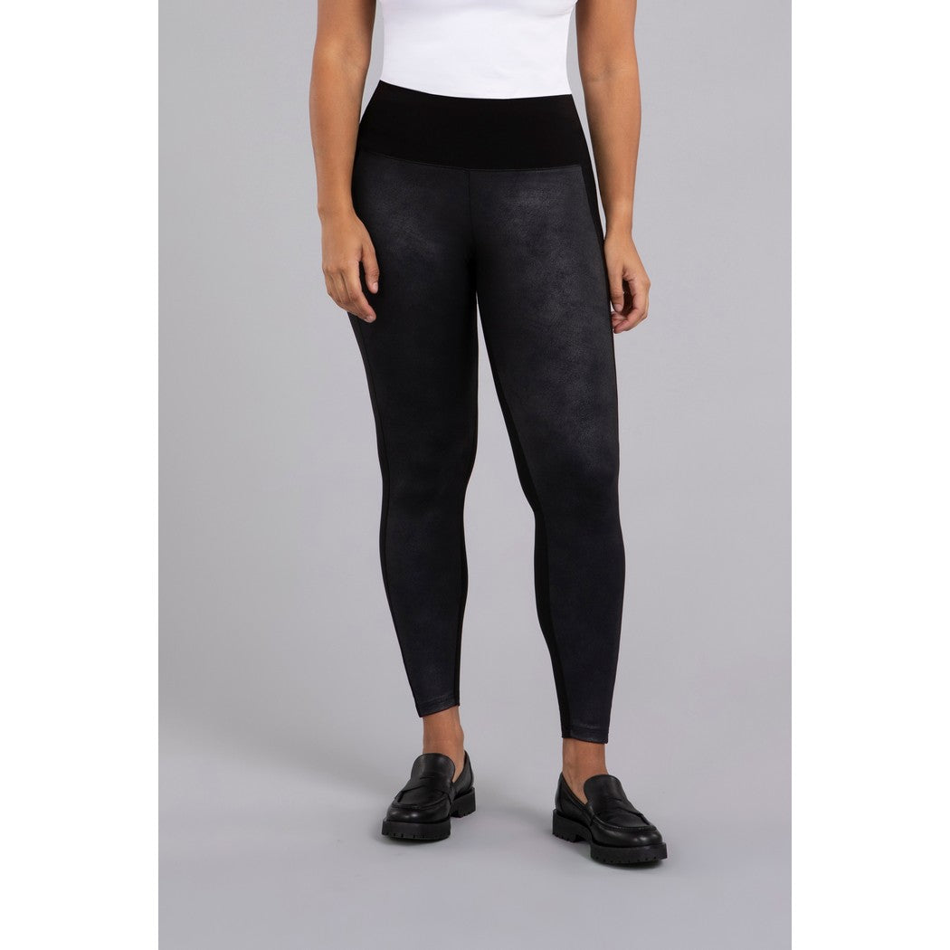 Mix Yoke Legging With Faux Leather 27268V