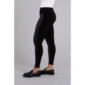 Mix Yoke Legging With Faux Leather 27268V
