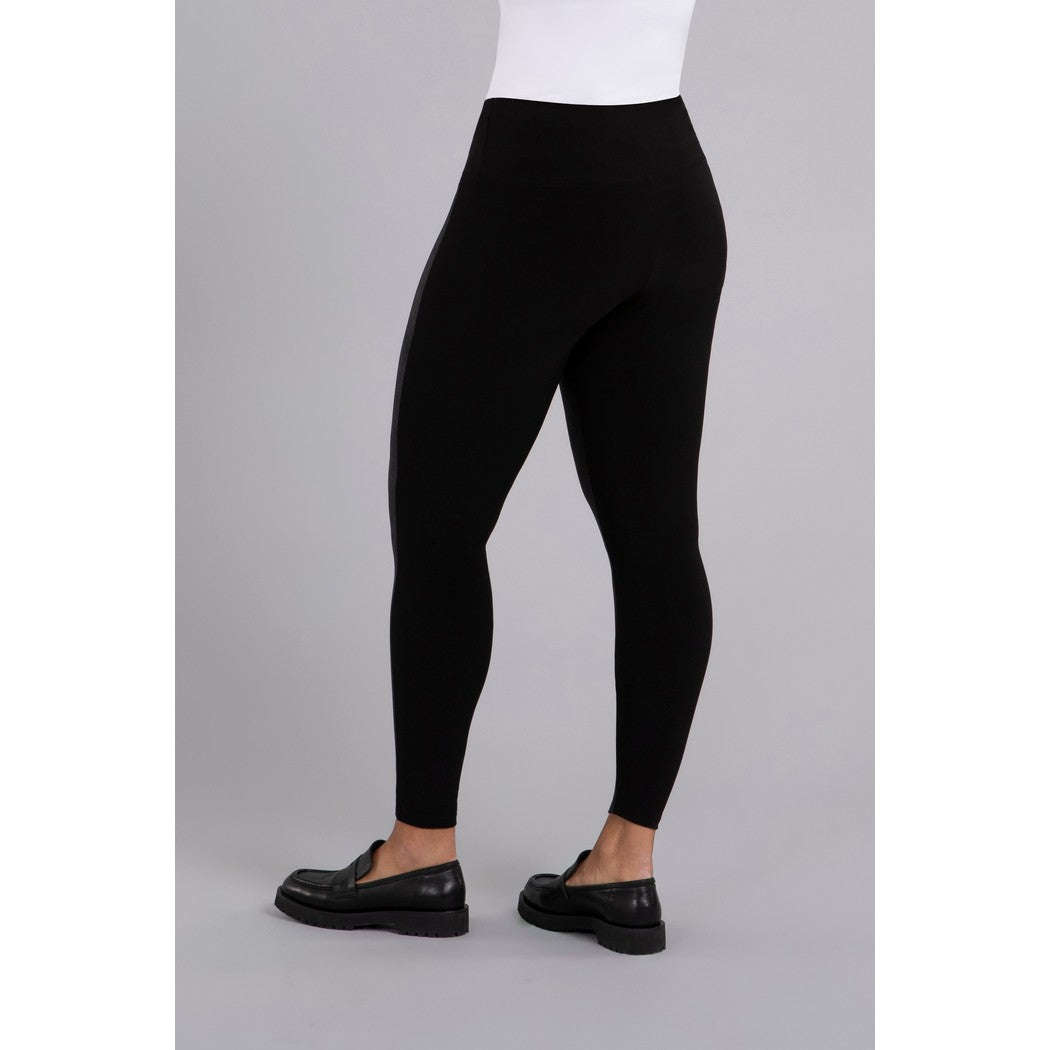 Mix Yoke Legging With Faux Leather 27268V