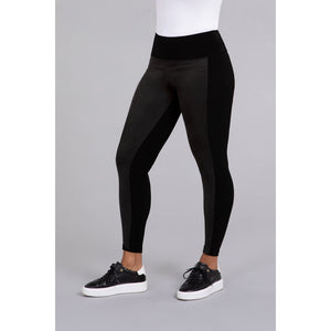 Mix Yoke Legging With Faux Suede 27270