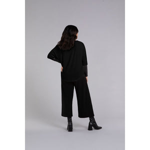 Nu Cinch With Faux Leather, Long Sleeve Top 22279V-3