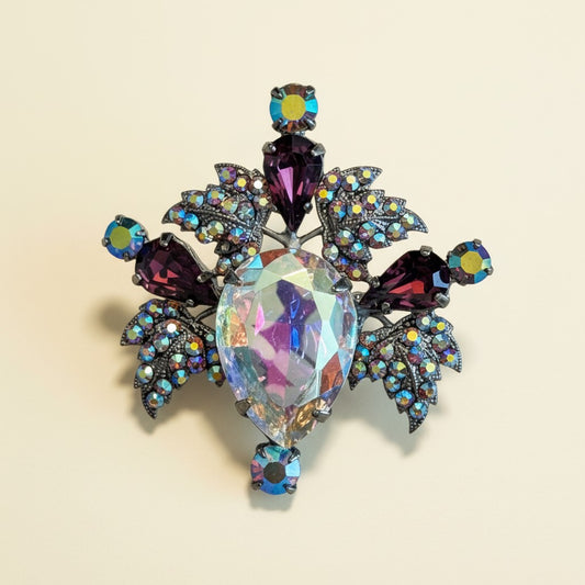 Crystal Teardrop Brooch CTC