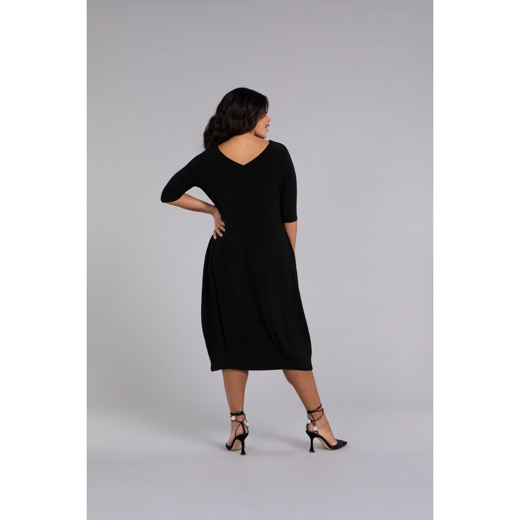 Reversible Narrow Lantern Dress, 3/4 Sleeve 28124-2