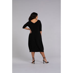 Reversible Narrow Lantern Dress, 3/4 Sleeve 28124-2