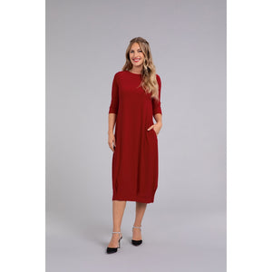 Reversible Narrow Lantern Dress, 3/4 Sleeve 28124-2