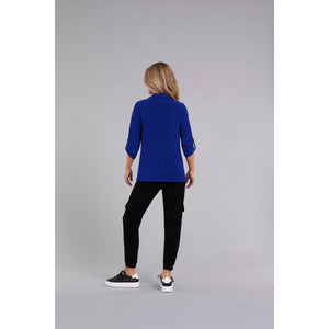 Safari Pocket Henley, 3/4 Sleeve Top 22287-2