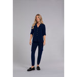 Load image into Gallery viewer, Safari Pocket Henley, 3/4 Sleeve Top 22287-2

