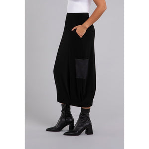 Safari Skirt With Faux Leather 2682V