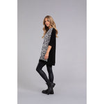 Load image into Gallery viewer, Satin Boat Neck Tunic, Elbow Sleeve, Print Top 9304P-4
