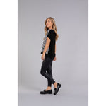 Load image into Gallery viewer, Satin Dolman Top, Cap Sleeve, Print Top 9218P-0
