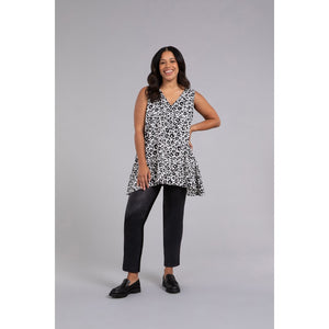 Satin Reversible Tank, Print Top 9109P
