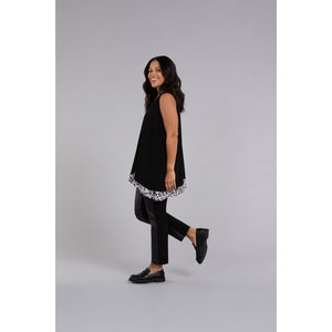 Satin Reversible Tank, Print Top 9109P