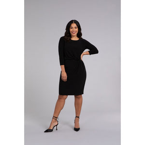 Side Twist Dress, 3/4 Sleeve 28148-2
