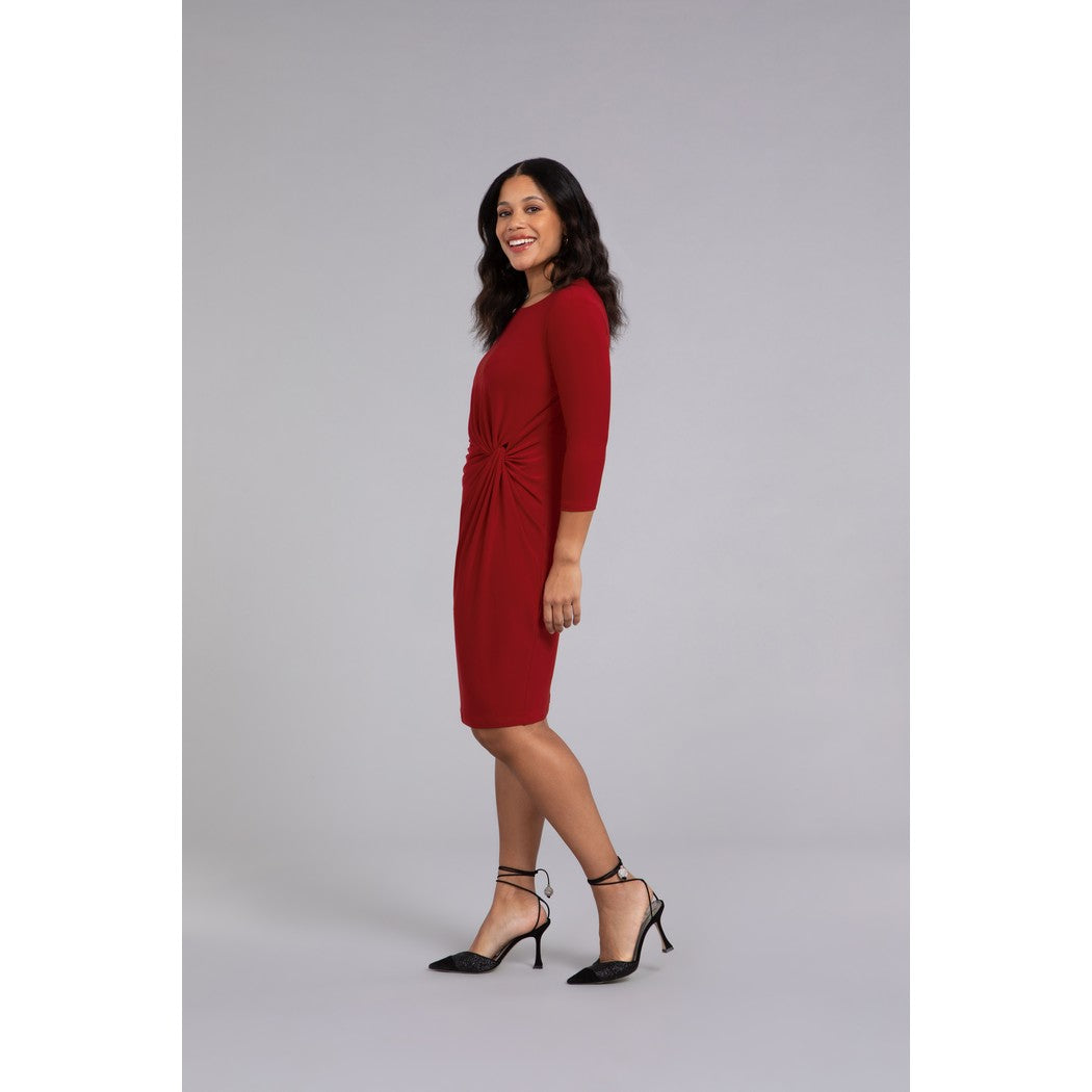 Side Twist Dress, 3/4 Sleeve 28148-2