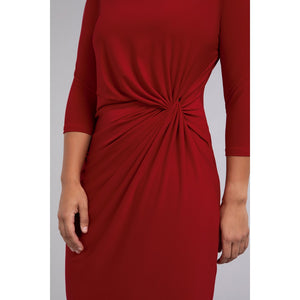 Side Twist Dress, 3/4 Sleeve 28148-2