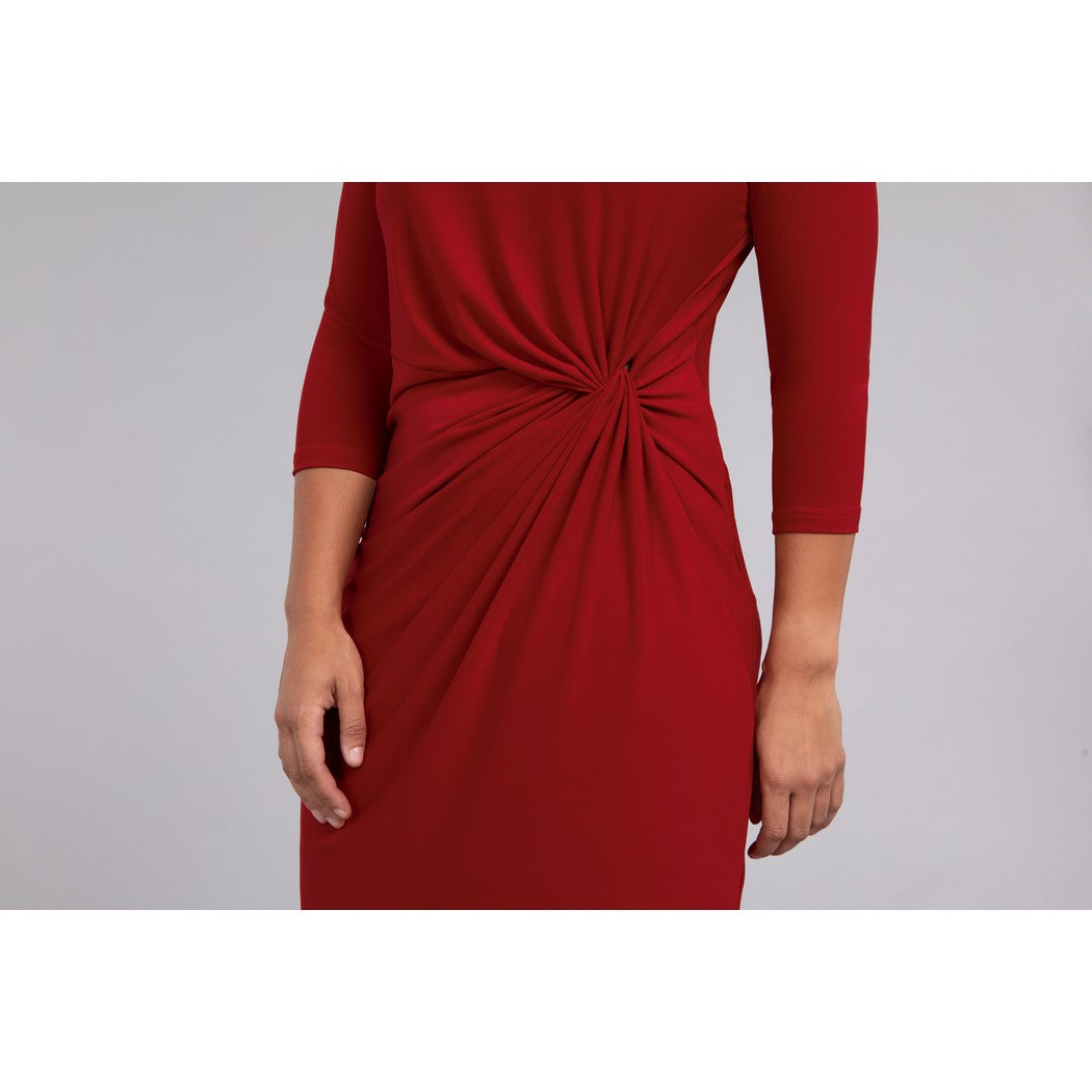 Side Twist Dress, 3/4 Sleeve 28148-2