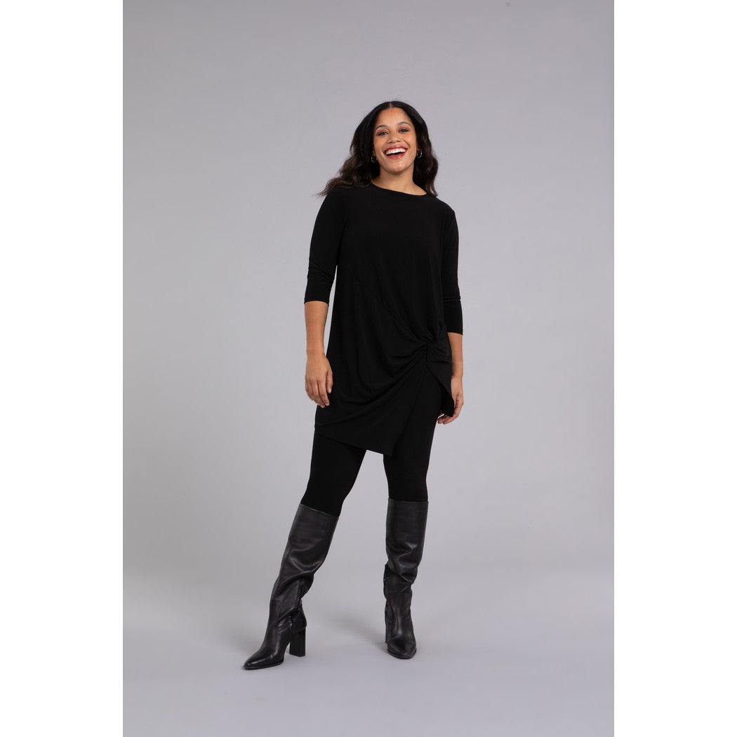 Side Twist Tunic, 3/4 Sleeve Top 23210-2