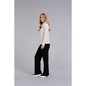 Slouch Neck Waffle Sweater, Long Sleeve K7227W-3