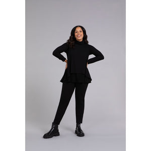 Split Back Waffle Sweater, Long Sleeve K7230W-3