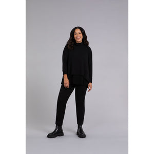 Split Back Waffle Sweater, Long Sleeve K7230W-3