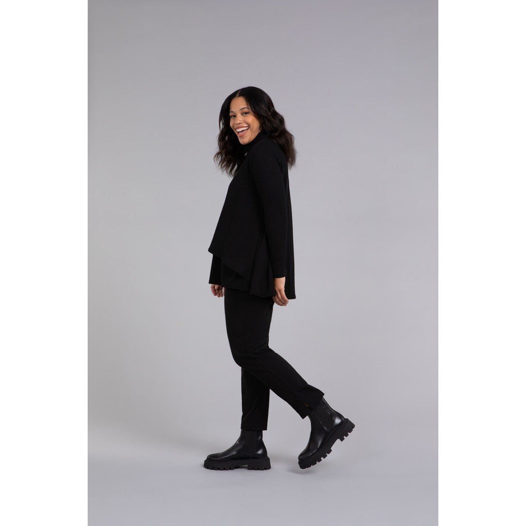 Split Back Waffle Sweater, Long Sleeve K7230W-3