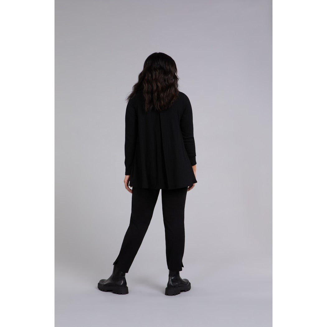 Split Back Waffle Sweater, Long Sleeve K7230W-3
