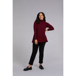 Load image into Gallery viewer, Split Back Waffle Sweater, Long Sleeve K7230W-3
