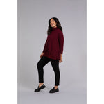 Load image into Gallery viewer, Split Back Waffle Sweater, Long Sleeve K7230W-3
