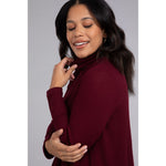 Load image into Gallery viewer, Split Back Waffle Sweater, Long Sleeve K7230W-3
