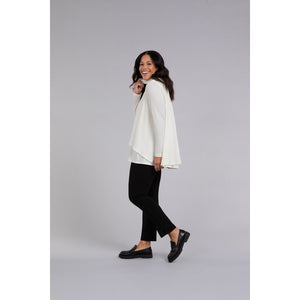 Split Back Waffle Sweater, Long Sleeve K7230W-3