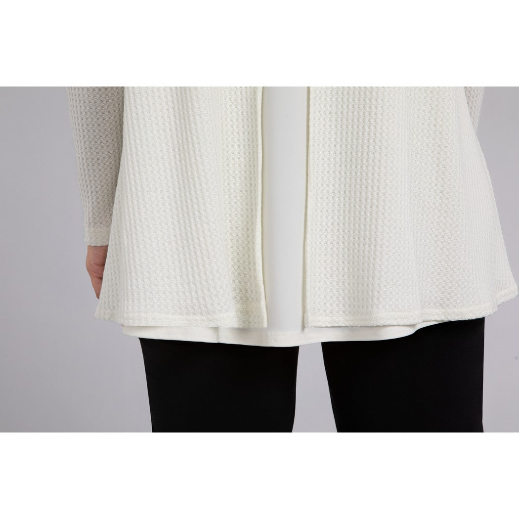 Split Back Waffle Sweater, Long Sleeve K7230W-3