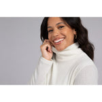 Load image into Gallery viewer, Split Back Waffle Sweater, Long Sleeve K7230W-3

