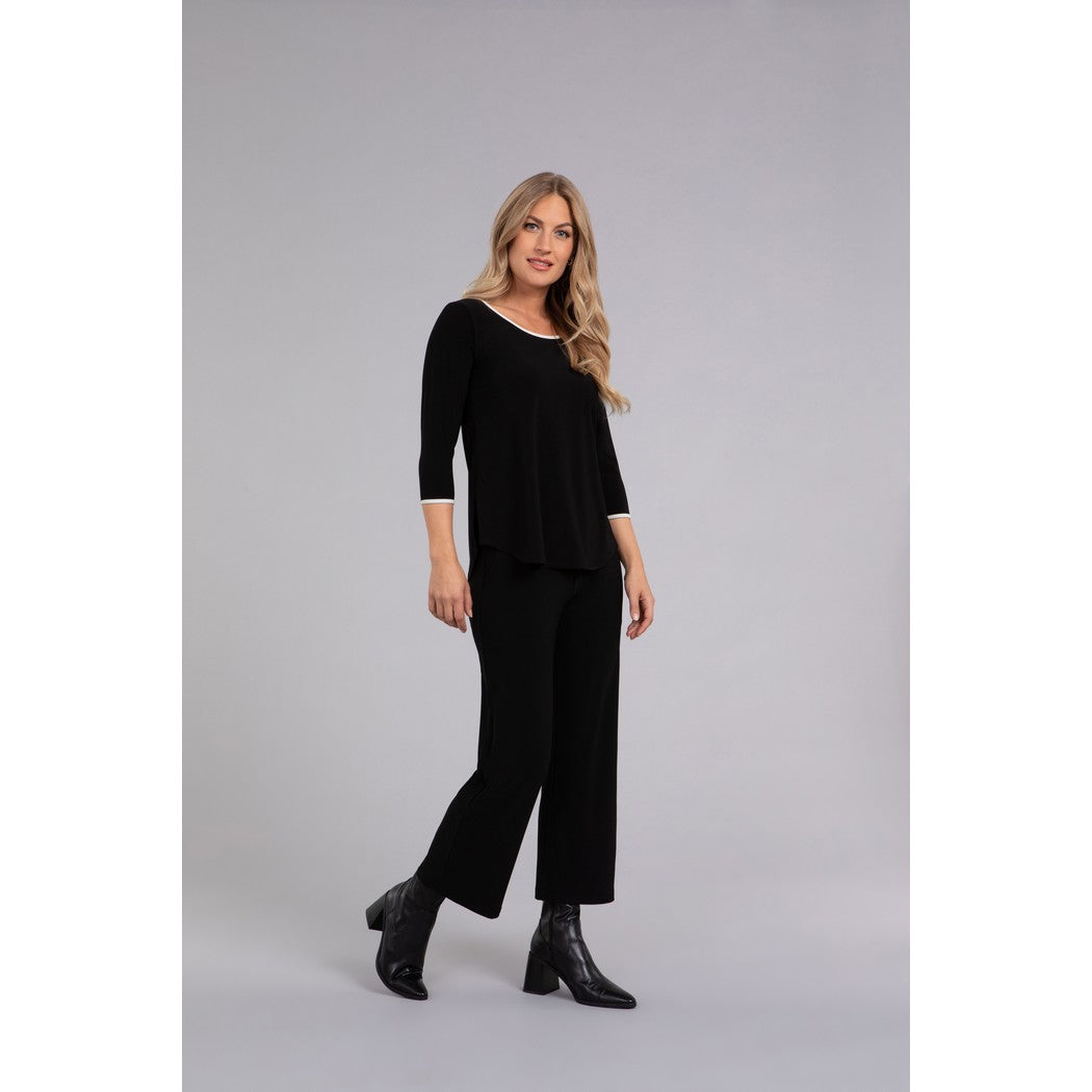 Tipped Go To Classic T Relax, 3/4 Sleeve Top 22110CB-2