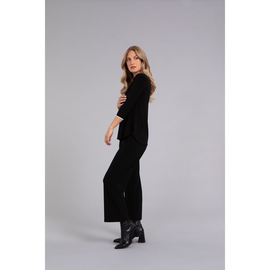 Tipped Go To Classic T Relax, 3/4 Sleeve Top 22110CB-2