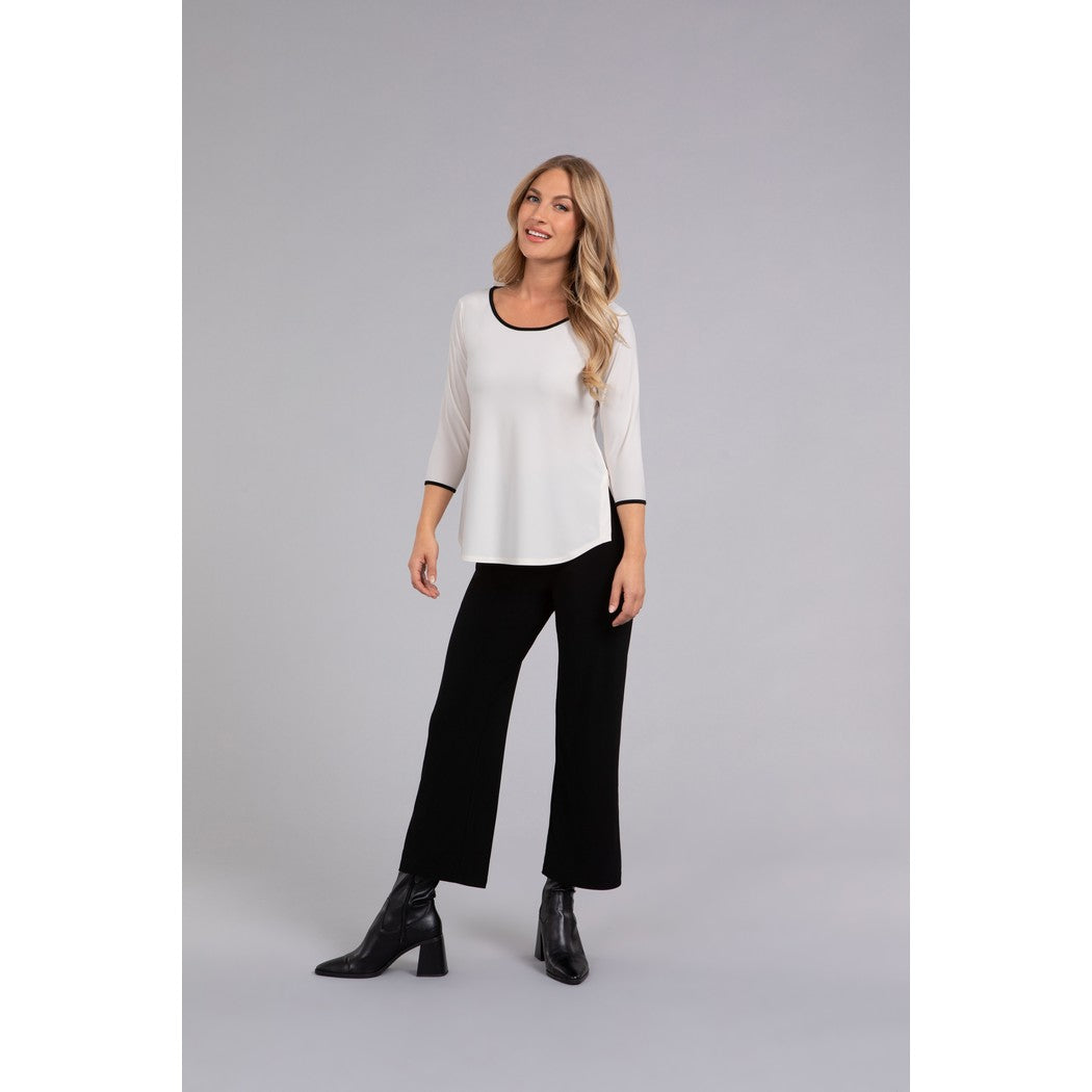 Tipped Go To Classic T Relax, 3/4 Sleeve Top 22110CB-2