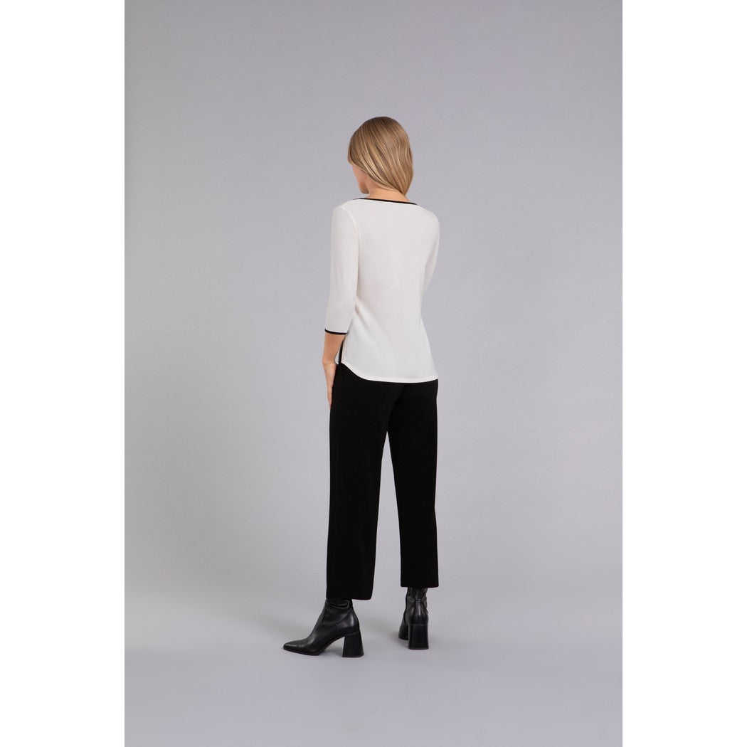 Tipped Go To Classic T Relax, 3/4 Sleeve Top 22110CB-2