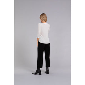 Tipped Go To Classic T Relax, 3/4 Sleeve Top 22110CB-2