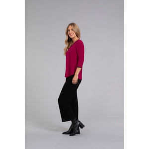 Tipped Go To Classic T Relax, 3/4 Sleeve Top 22110CB-2