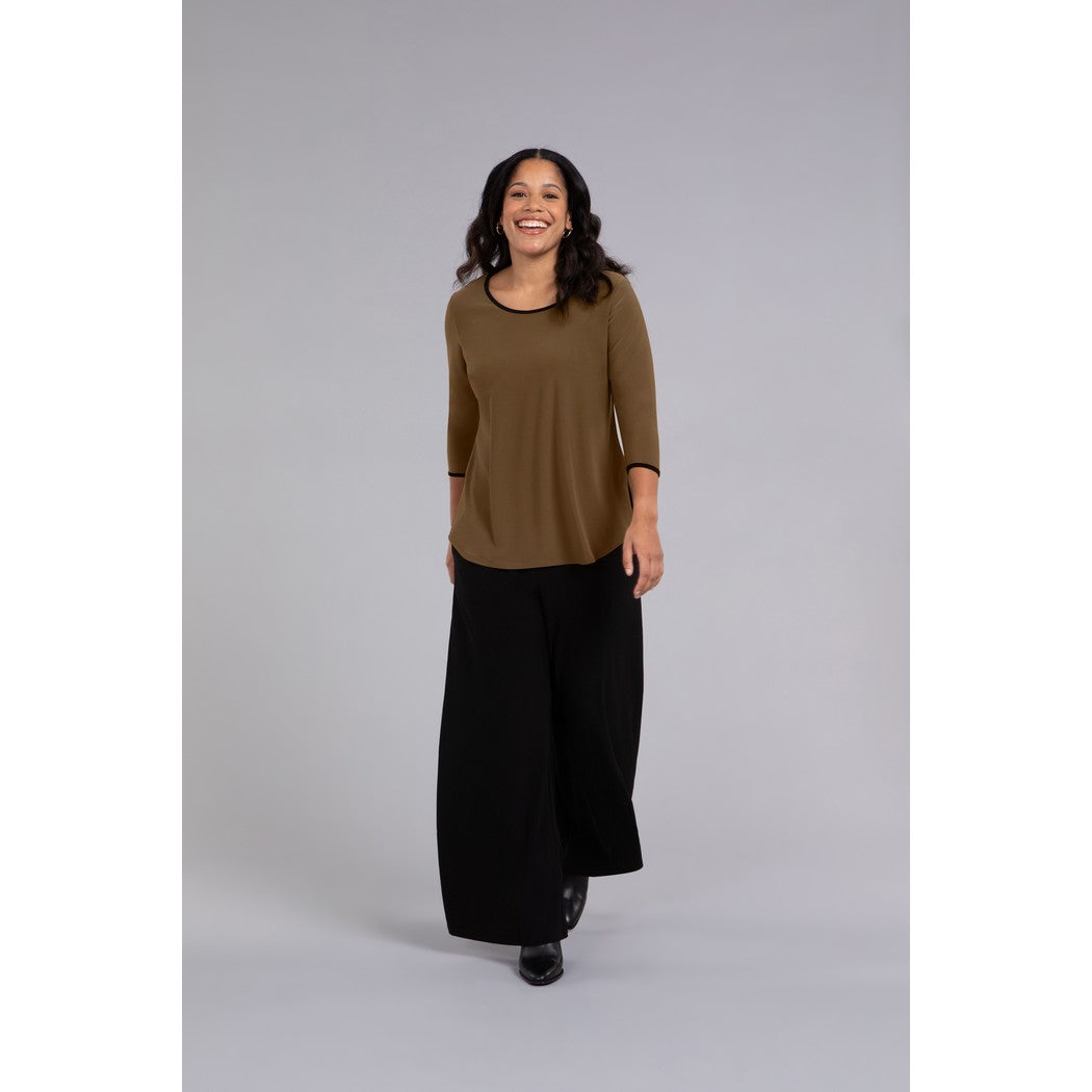 Tipped Go To Classic T Relax, 3/4 Sleeve Top 22110CB-2