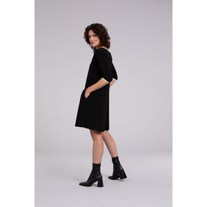 Tipped Reversible Trapeze Dress, 3/4 Sleeve 28154CB-2
