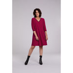 Load image into Gallery viewer, Tipped Reversible Trapeze Dress, 3/4 Sleeve 28154CB-2
