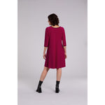 Load image into Gallery viewer, Tipped Reversible Trapeze Dress, 3/4 Sleeve 28154CB-2
