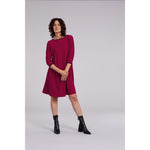 Load image into Gallery viewer, Tipped Reversible Trapeze Dress, 3/4 Sleeve 28154CB-2
