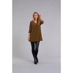 Load image into Gallery viewer, Tipped Reversible Trapeze Tunic, 3/4 Sleeve Top 23214CB-2
