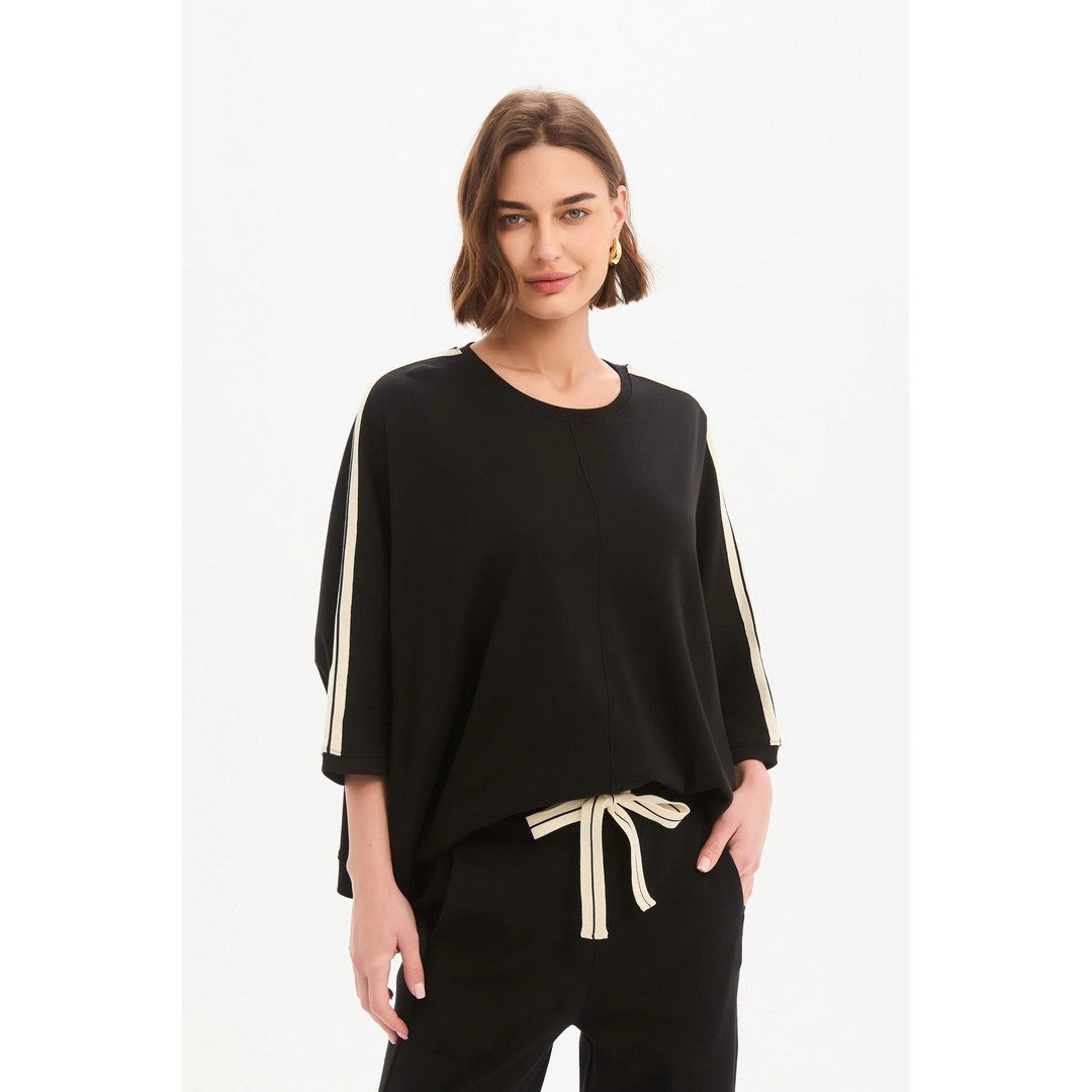 Oversized 3/4 Stripe Sleeve Tee 26A3803