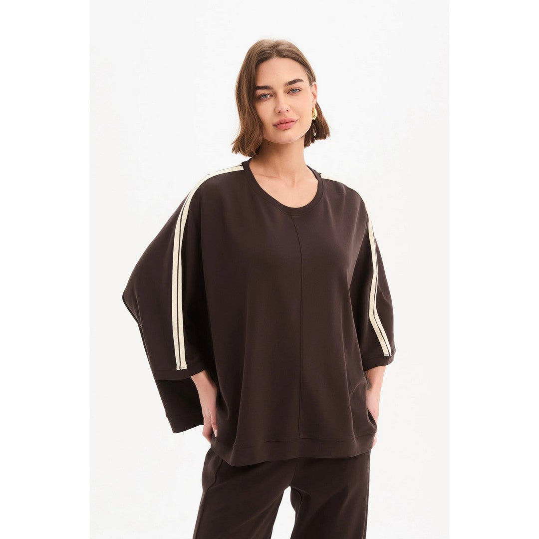 Oversized 3/4 Stripe Sleeve Tee 26A3803