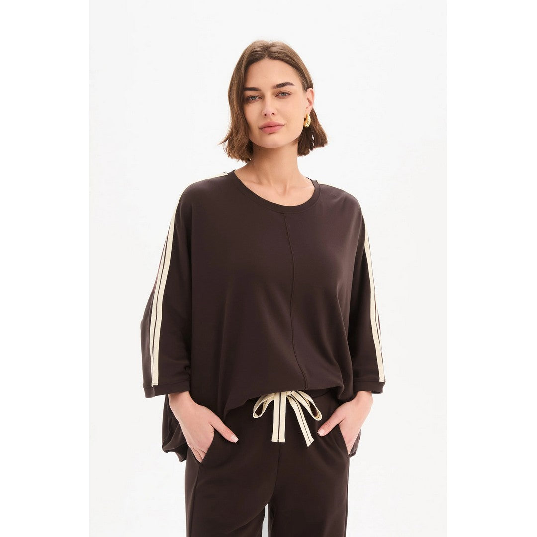 Oversized 3/4 Stripe Sleeve Tee 26A3803