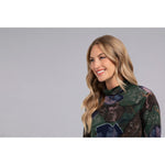 Load image into Gallery viewer, Turtle Neck Trapeze Dress, Long Sleeve, Print 28129P-3
