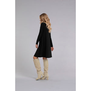 Turtle Neck Trapeze Dress, Long Sleeve 28129-3