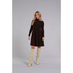 Load image into Gallery viewer, Turtle Neck Trapeze Dress, Long Sleeve 28129-3

